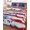 Red, Blue, Grey, White, variant on Quilt King Size Bedding Set, American Flag Independence Day Reversible Summer Quilt 3 Pieces, 4th of July USA Flag Lightweight Bedspreads Coverlets with 2 Pillow Shams for All Seasons