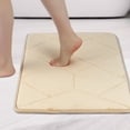 thumbnail image 2 of Unique Bargains Memory Foam Quick Dry Washable Non Slip Rugs Khaki 20" x 32", 2 of 6