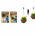 thumbnail image 5 of Polea retráctil ajustable para plantas, juego de 4 ganchos para cestas de flores colgantes para cestas de jardín, macetas y comederos para pájaros, decoración interior y exterior, 5 of 5