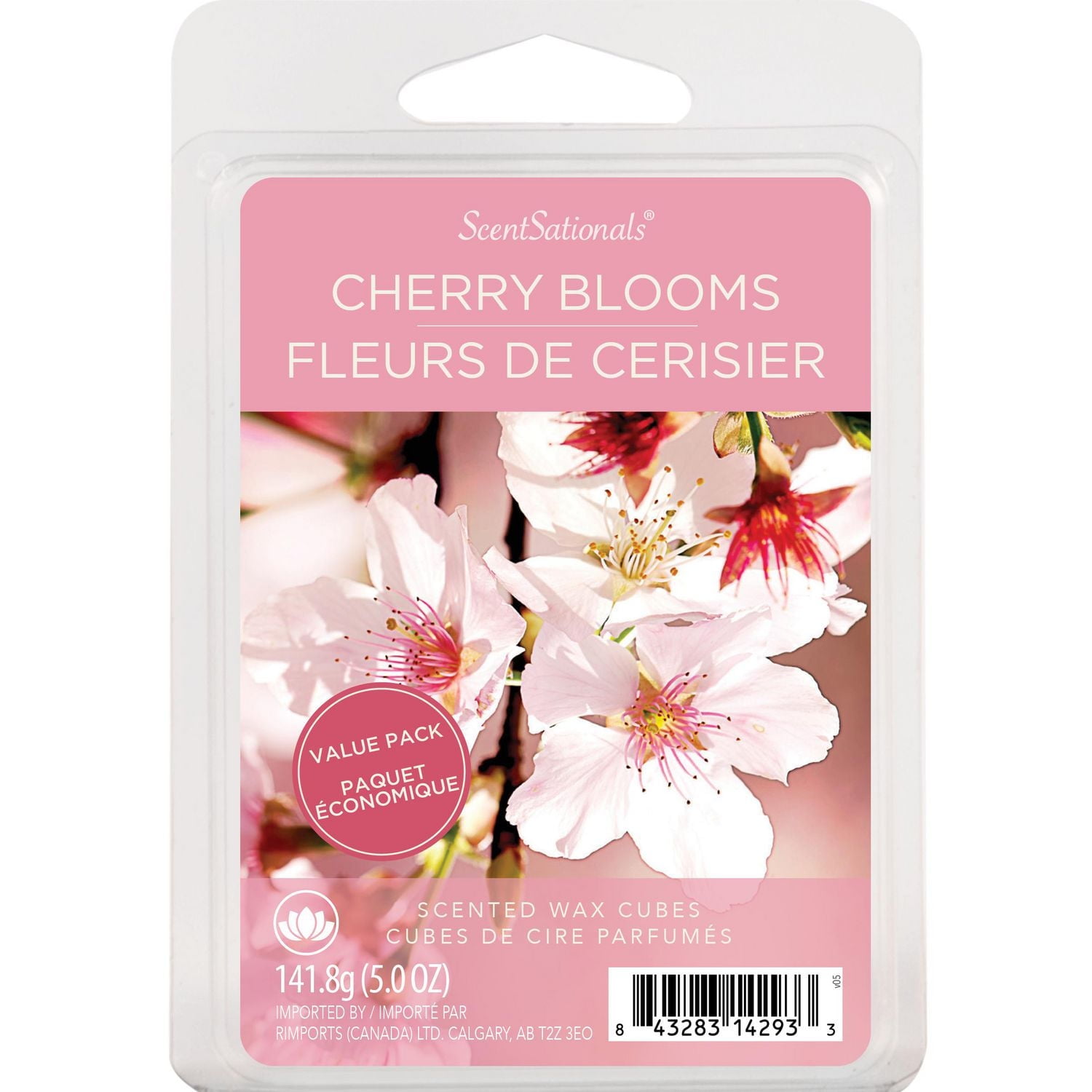 ScentSationals Scented Wax Cubes Value Pack - Cherry Blooms, 5.0 oz (141.8g)
