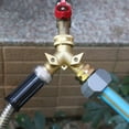 thumbnail image 7 of 2 Way Heavy Duty Garden Hose Splitters, Solid Brass 2-Way Water Hose Splitter Outdoor Faucet Spigot Connector, Y Valve Garden Tap Hose Adapter with 3 Hose Washers, 7 of 7