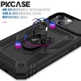 thumbnail image 3 of PKCASE Push Window Phone Case For iPhone 16 15 14 Pro Max 360 Degree Rotate Stand Shockproof Cover For iPhone 13 14 15 Plus tzw, 3 of 7