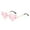 Pink, variant on VLOOCKLW Heart Shaped Rimless Sunglasses Transparent Candy Color Frameless Glasses for Women, UV Protection Fashion Shades for Daily Wear & Parties