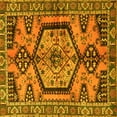thumbnail image 1 of Ahgly Company Machine Washable Indoor Square Persian Yellow Traditional Area Rugs, 4' Square, 1 of 4