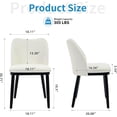 thumbnail image 2 of Modern Dining Chairs Set of 2 Upholstered Fabric Side Chairs with Padded Seat, Sturdy Wood Legs for Kitchen, Restaurant, Cafe Stylish Comfort Dining Room Seating, 2 of 9