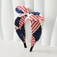 thumbnail image 2 of Ltpwer 4th of July Accessories for Women，USA Patriotic Headband with American Flag Bow Knot，Star & Stripes Hair Band Non-Slip Design,for Independence Day & Holiday Celebrations White One Size, 2 of 5