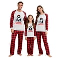 thumbnail image 4 of Xdegoge Family Matching Christmas Pajamas 2 Piece Sets Raglan Long Sleeve Tops and Pants Plaid Pjs Xmas Graphic Holiday Sleepwear Womens Cotton Pajama Sets Womens Red Pajamas Set, 4 of 5