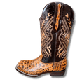 thumbnail image 2 of GadwallAR Men's Exotic Pattern Western Cowboy Square Toe Boots in Leather-Alex Series Pull-on in Caiman & Python Styling bota de vaquero para hombre Tall Neck Tan 12.5 Medium, 2 of 6