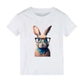 thumbnail image 2 of MQLKF Easter Bunny Shirt Toddler Boys Girls Happy Easter T Shirt Kids Cute Bunny Rabbit Graphic Tops Fashionable Casual Beautiful Kids Tops, 2 of 3