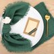 thumbnail image 4 of Servilletas de tela Cterwk hechas a mano, de algodón y lino, de 43 x 43 cm, para bodas y fiestas de Navidad. 8 unidades., 4 of 6