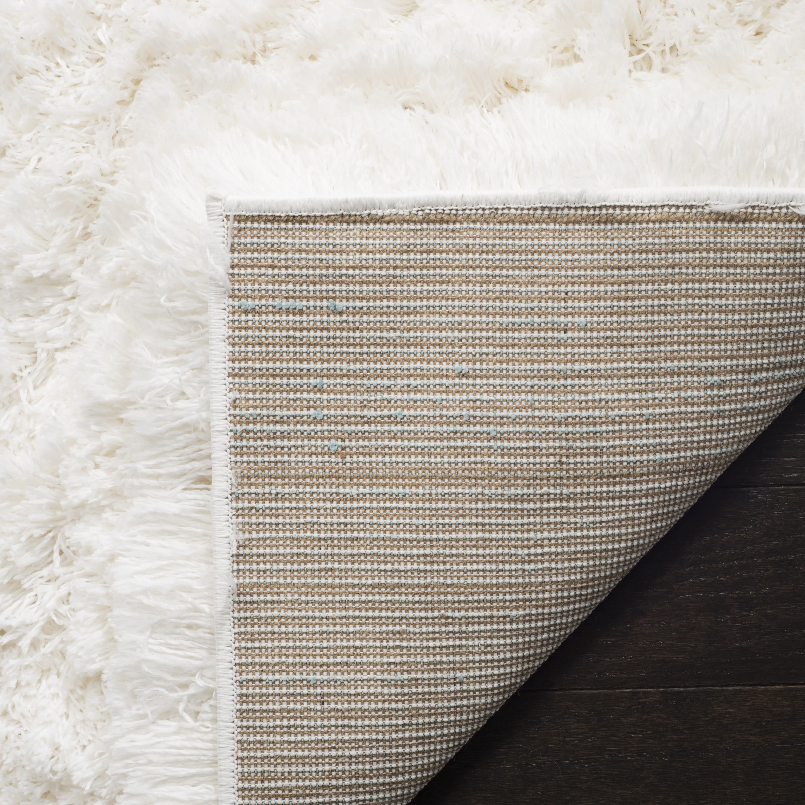 SAFAVIEH Polar Abbot Solid Plush Shag Area Rug, White, 11' x 15'