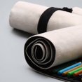thumbnail image 3 of Injueey Estuche enrollable para lápices con 12-72 orificios, estuche de papelería, portaescobillas de maquillaje, estuche para bolígrafos, pinturas Blanco 20*34cm, 3 of 6