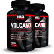 (2 pack) (2 pack) Force Factor VolcaNO Pre Workout Nitric Oxide Booster 120ct.