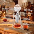 thumbnail image 2 of Cold Brew Coffee Maker, Iced Coffee Maker in Stainless Steel and Borosilicate Glass, Cold Brew Drip Coffee Maker with Slow Drip Technology, Iced Tea Maker 2-4 Cup, 2 of 6
