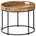 thumbnail image 1 of Mesa de Centro vidaXL de Madera Maciza de Mango y Acero 50 cm Estilo Industrial, 1 of 9
