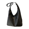 thumbnail image 2 of Leather Tote Bag For Women Large Capacity Shoulder Bag Casual Work Purse Handbag Office Travel Black, 2 of 6