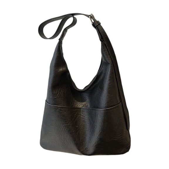 TACILIP Home Gifts, Leather Tote Bag For Women Large Capacity Shoulder Bag Casual Work Purse Handbag Office Travel Black, Room Decor, 1PC