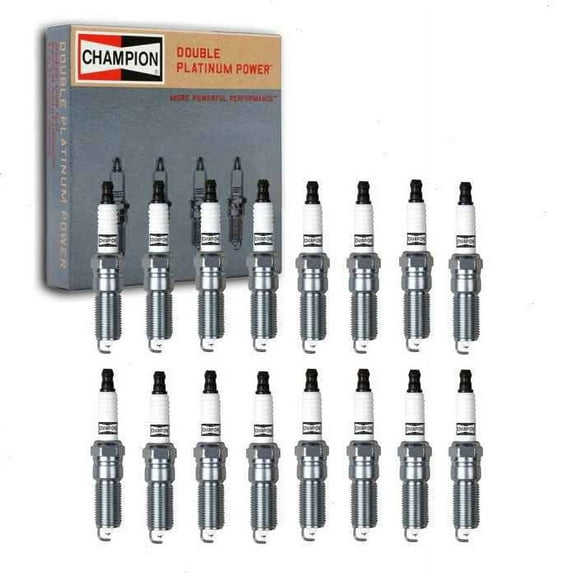 16 pc Champion Double Platinum Spark Plugs compatible with Dodge Ram 1500 5.7L V8 2003-2008