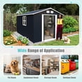 thumbnail image 5 of Villeston 8x12 FT Outdoor Storage Shed, Metal Tool Shed & Outdoor Storage with Lockable Doors & Air Vents for Backyard, Garden, or Patio,Black, 5 of 6