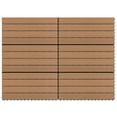 thumbnail image 3 of vidaXL Decking Tiles Patio Floor Tile Yard Outdoor Flooring Tile 6 pcs WPC, 3 of 20
