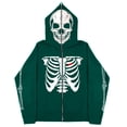 thumbnail image 3 of Sudadera con esternón oscura Y2K europea y americana, sudaderas con capucha para hombres y mujeres, pareja gótica, sudadera con cremallera larga de gran tamaño Harajuku, 3 of 5