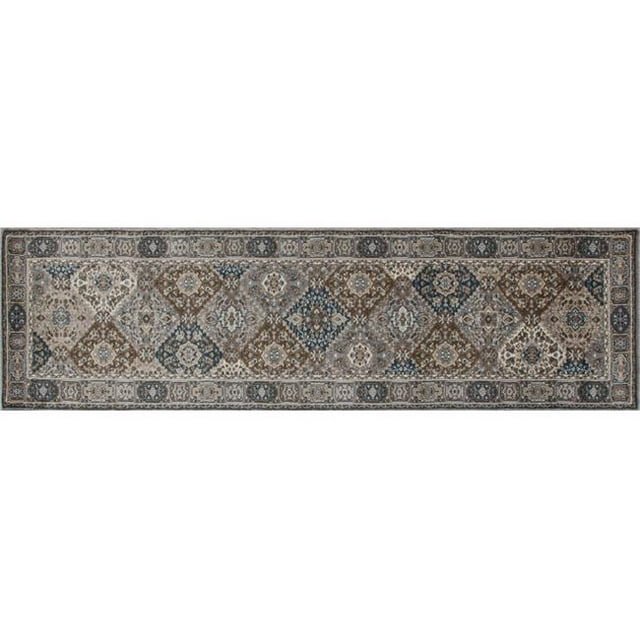 Art Carpet 841864102857 2 x 8 ft. Arabella Collection Comfort Panel Woven Area Rug, Gray