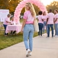 thumbnail image 5 of Mfakffe Breast Cancer Shirts for Women October Breast Cancer Awareness Short Sleeve Tee Pink Ribbon Print Crew Neck Casual T-Shirt for Breast Cancer Support, 5 of 5