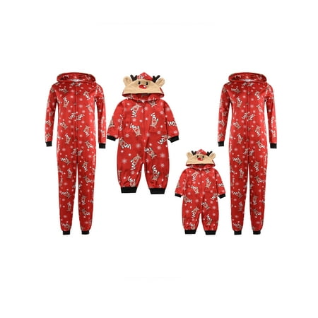 

Christmas Family Matching Jumpsuit Pajamas One-Piece Xmas Nightwear