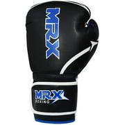 Boxing Gloves Fighting Training Combat Train Workout Sparring Grappling Durable Light Weight Adult Punch Bag Glove Muay Thai Punching Mitts Kickboxing MMA Gloves Men and Women Black White Blue 14oz
