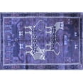 thumbnail image 1 of Ahgly Company Machine Washable Indoor Rectangle Animal Blue Traditional Area Rugs, 8' x 10', 1 of 4