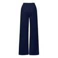 thumbnail image 6 of Women Pants Women'S Pants Casual Dark Blue Womens Pants Lounge Pants for Women High Waisted Wide Leg Pants for Women with Pockets Womens Summer Pants, 6 of 6