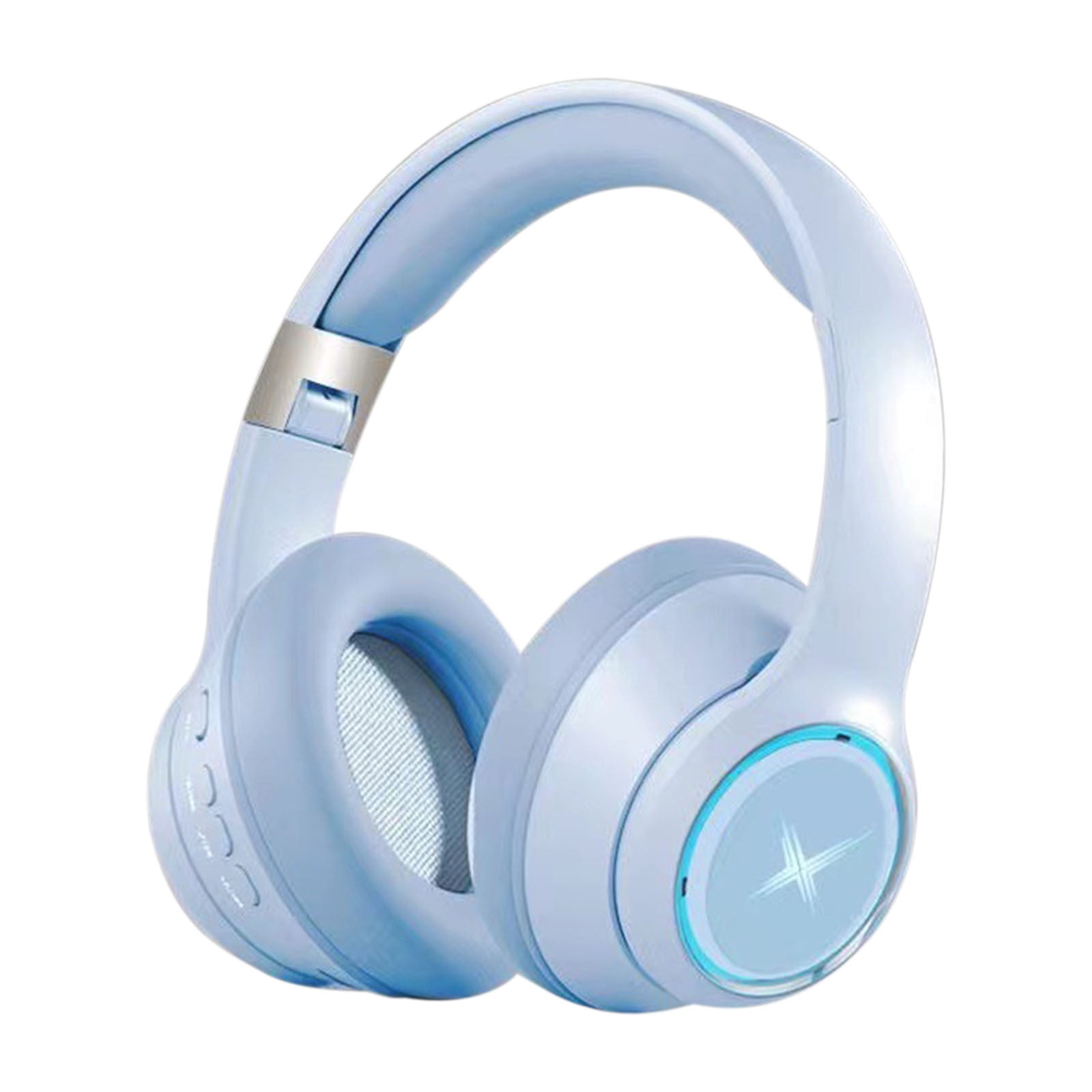 Upgraded Hybrid Active Noise Cancelling Headphones with Transparent Modes,70H Playtime Bluetooth Headphones Wireless Bluetooth with Mic, Deep Bass,3.5MM Cable,Soft-Earpads,Fast Charging - Blue