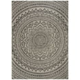 thumbnail image 2 of SAFAVIEH Courtyard Josiah Floral Medallion Indoor/Outdoor Area Rug, 8' x 11', Light Grey/Black, 2 of 7