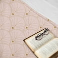 thumbnail image 2 of Ambesonne Art Deco Fleece Throw Blanket Rosy Color Classic Scales 50"x70" Rose and Sand Brown, 2 of 5