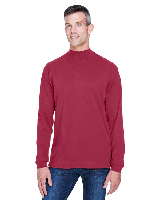 Sueded Cotton Jersey Mock Turtleneck 