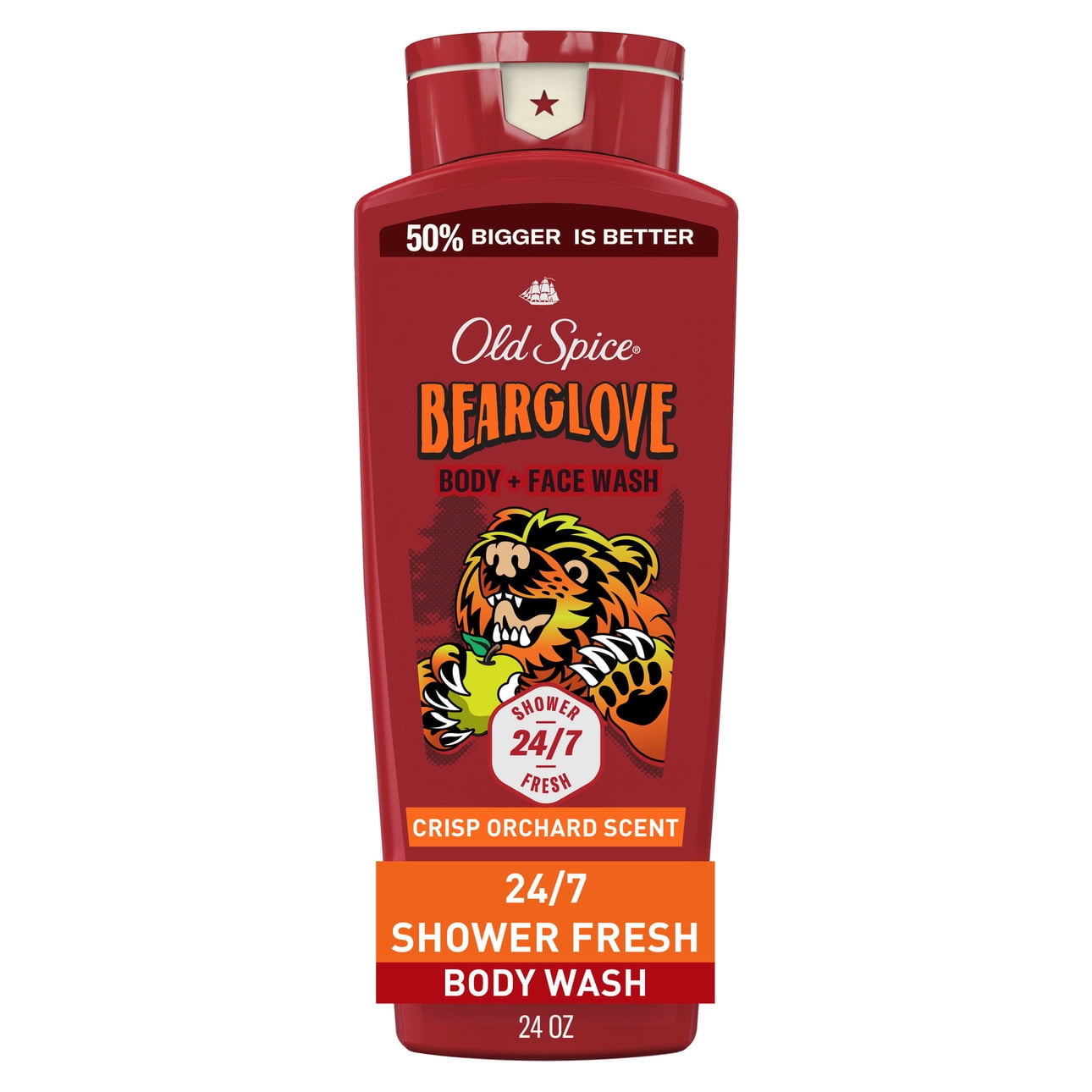 (4 pack) Old Spice Men's Body Wash, Bear Glove, 24 fl oz