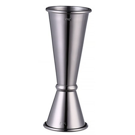 

1pcs Allayu Cocktail Rig Double Wine Measure Stainless Steel Cocktail Glass Double Ounce Measuring Cup with Scale