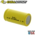 thumbnail image 3 of 2x Exell SubC 1.2V 2000mAh NiCD Button Top Rechargeable Batteries, 3 of 4
