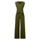 thumbnail image 4 of Conjunto de chaleco sin mangas con botones de algodón para mujer: pantalones anchos con bolsillos, mezcla de poliéster, atuendo informal de negocios, 4 of 5