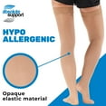 thumbnail image 6 of Extra Wide Compression Stockings for Women and Men 20-30mmHg - Beige, 5XL, 6 of 10