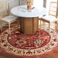 thumbnail image 2 of SAFAVIEH Kashan Vaska Oriental Area Rug, Red/Beige, 6'7" x 6'7" Round, 2 of 6