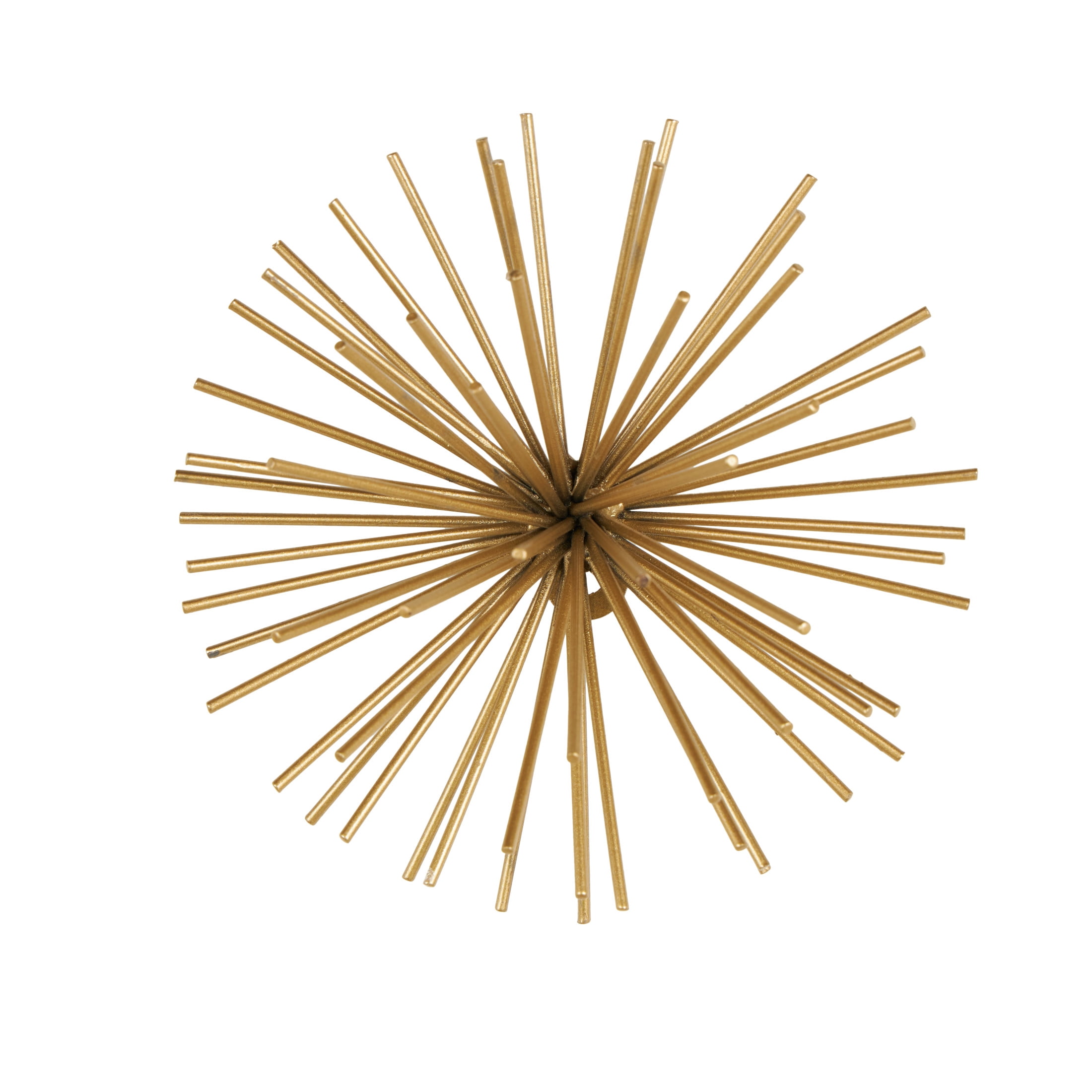 DecMode Gold Metal 3D Long Spike Starburst Wall Decor (3 Count)