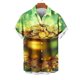 thumbnail image 3 of Mens Casual de Manga Corta Botón Abajo Camisas de Impresión Turndown Cuello Botón Camisa Poliéster, Moda de Verano Superior para Hombres Al Aire Libre, 3 of 4