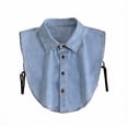 thumbnail image 2 of Lightweight Fashion Scarves AURORADY Detachable Faux Dickey Collar Button Down Jean Half Blouse, Layering Decorative Fake Collar Fashion Accessory for Women Girls Sweater Tops Light Blue One Size, 2 of 8