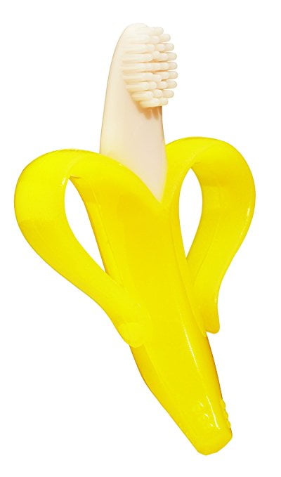 Baby Banana Teething Toothbrush For Infants, Yellow