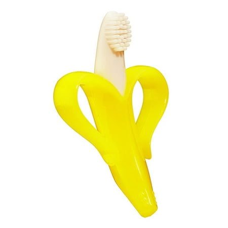 Baby Banana Teething Toothbrush For Infants, (Best Painkiller For Teething Baby)