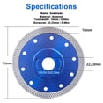 thumbnail image 2 of Sawblade,With Mesh Marble Disc Mesh Premium Disc Ceramic Tool 125mm Ceramic Mesh, 2 of 6