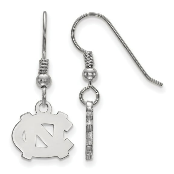 Sterling S. Rh-p LogoArt University of North Carolina XS Dangle Earrings; for Adults and Teens; for Women and Men