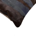 thumbnail image 3 of HomeRoots 544621 12 x 20 in. Chocolate Patchwork Cowhide Lumbar Throw Pillow, 3 of 5