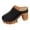 Black, variant on Platform Chunky Block High Heel Clogs Mules Sandals for Women Ladies 2026 Spring Summer Fashion Leather Closed Toe Dress Pumps Heeled Backless Slip on Slides Brown Size 7